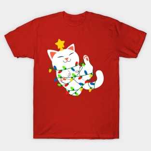 White Christmas Kitty T-Shirt
